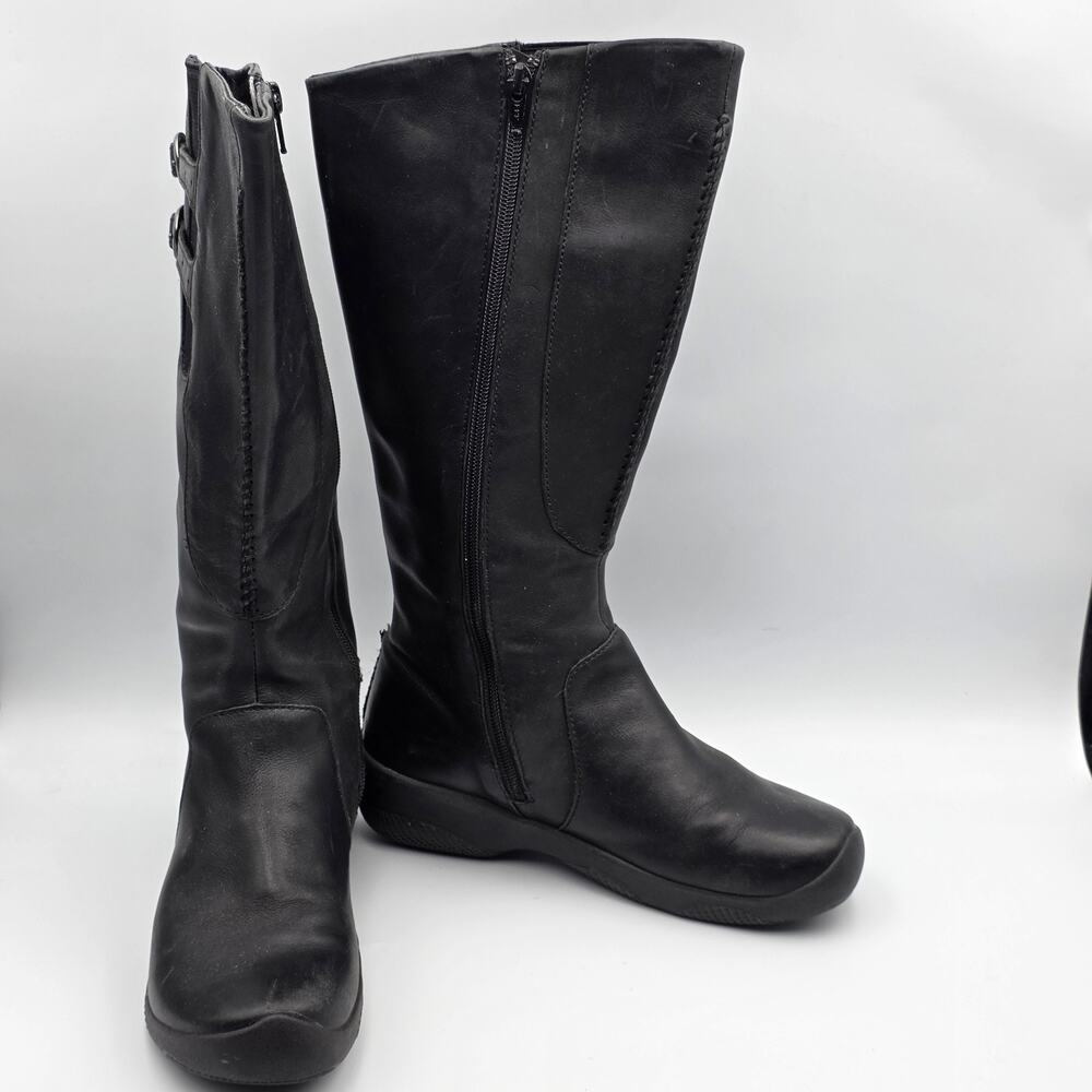 KEEN Boots Leather 'Bern Baby Bern' Style Black Leather Tall Winter Size 6.5